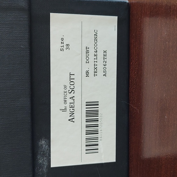 The Office of Angela Scott Mr. Doubt Textile and Cognac Size 38/8 - Picture 7 of 9